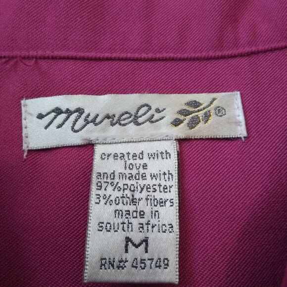 Mureli Vintage Pink Geometric Abstract Cutout Lightweight Shacket Women's Medium - Picture 3 of 12